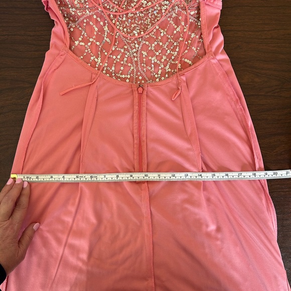 Adrianna Papell Pink/Peach Gown Size 4-6 Formal, Prom, Wedding - Picture 9 of 11